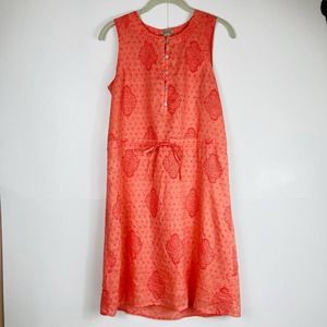 Lucky Brand Printed Tie Waist Shift Dress Lined XS